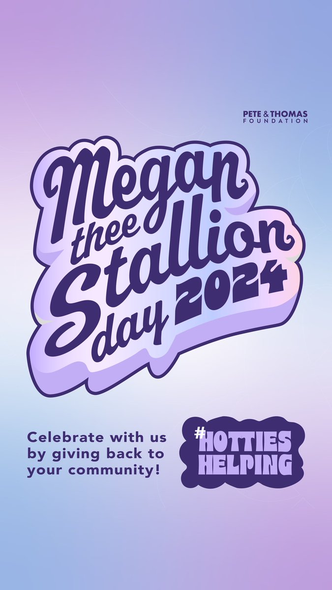 Today is Megan Thee Stallion Day! Hotties can celebrate by giving back and volunteering in your community. Let us know what nonprofits you support. Special shout out to #HottiesHelping at our two community service projects! More updates to share this week.