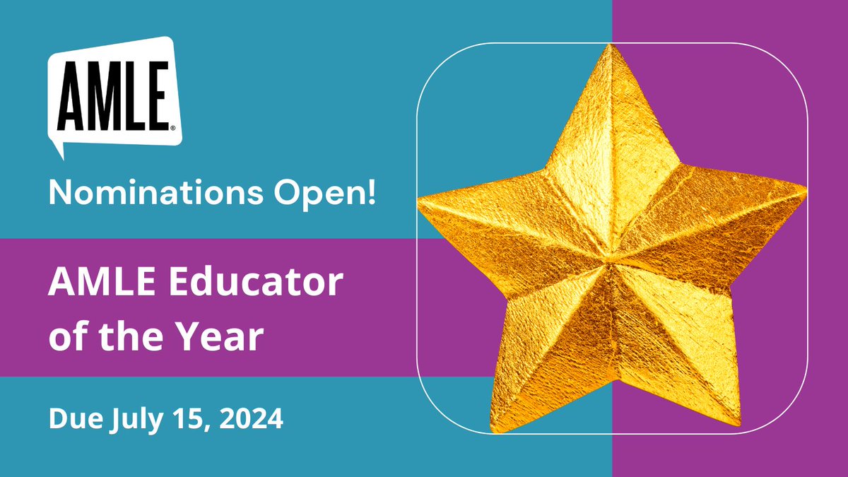 🌟 Celebrate Excellence in Education! 🌟 Nominate an exceptional middle level educator for the AMLE Educator of the Year Award. This prestigious honor recognizes individuals who have made remarkable contributions, inspiring students and colleagues alike. okt.to/3Txtys