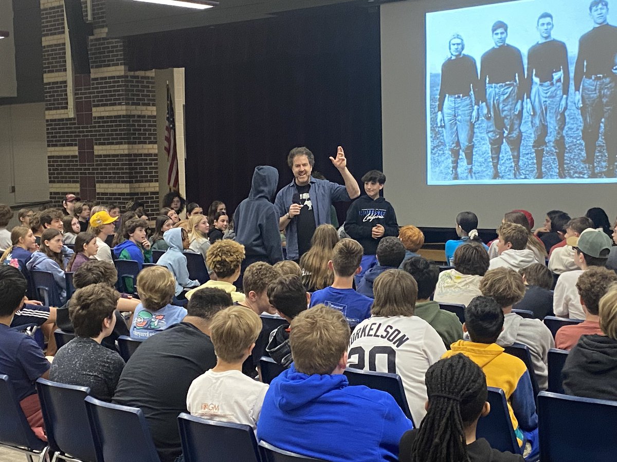 We are excited to welcome author Steve Sheinkin to West this morning. We are so grateful for the Authors in April program that provides this opportunity for our students #TogetherasWarriors