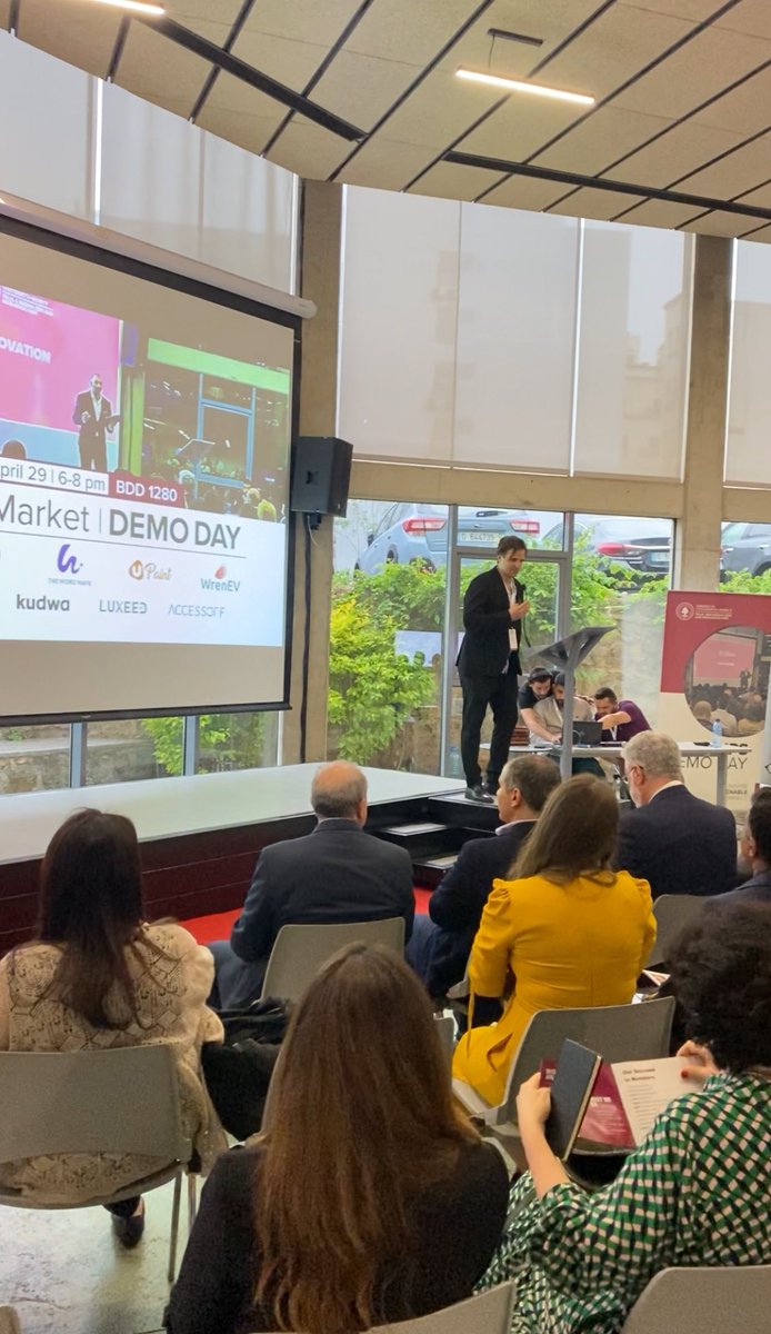 Demo Day 2023-2024 was a success! 🙌🏻 With a full house at BDD, The Talal and Madiha Zein AUB Innovation Park celebrated the culmination of yet another successful program on Monday, April 29th 🚀 with 9 startups taking center stage to showcase their innovative solutions ⚡️