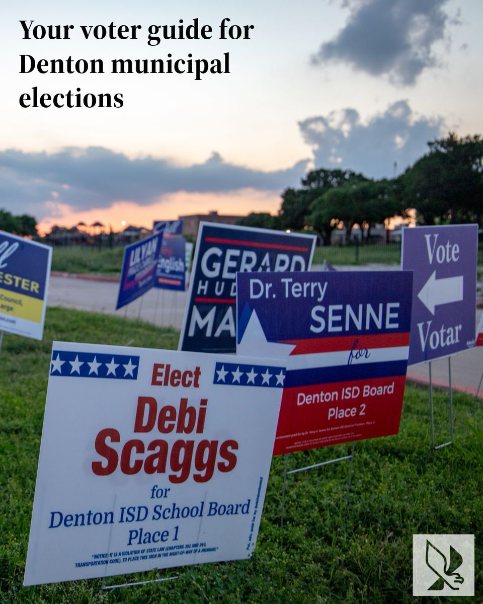 NEWS: Your voter guide for Denton municipal elections 📝: Madelynn Todd 📸: Aiden Gonzalez Read more: buff.ly/3UEtWo0
