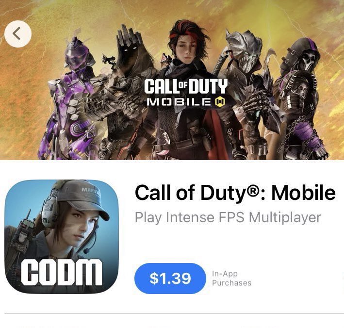 COD Mobile & Warzone Mobile were unintentionally set to be paid apps on some App Stores