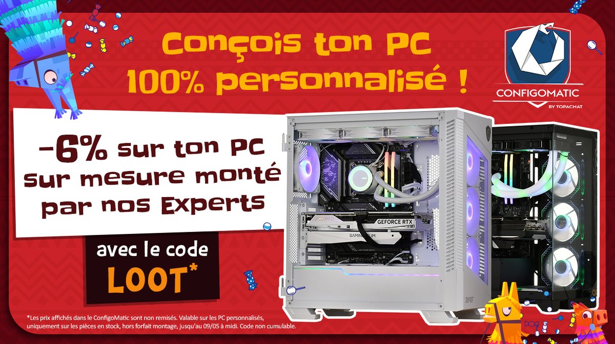 🔥 #25AnsTopAchat C'est le moment de commander ton nouveau PC sur mesure monté par nos Experts ! ➡ -6%, code LOOT ! topachat.com/pages/configom…