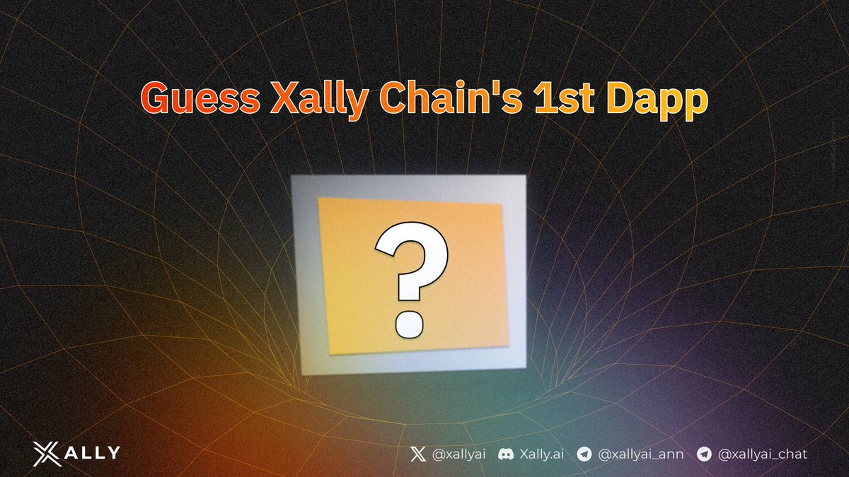 🧩 Quiz Time: Can You Guess Xally Chain's First #DApp? 🌟

We're excited to see if you can guess the first decentralized application (DApp) launching on Xally Chain! Check out the options and drop your guesses below:

A. Launchpad
B. Chatbot Builder
C. Image Editing and Creation…