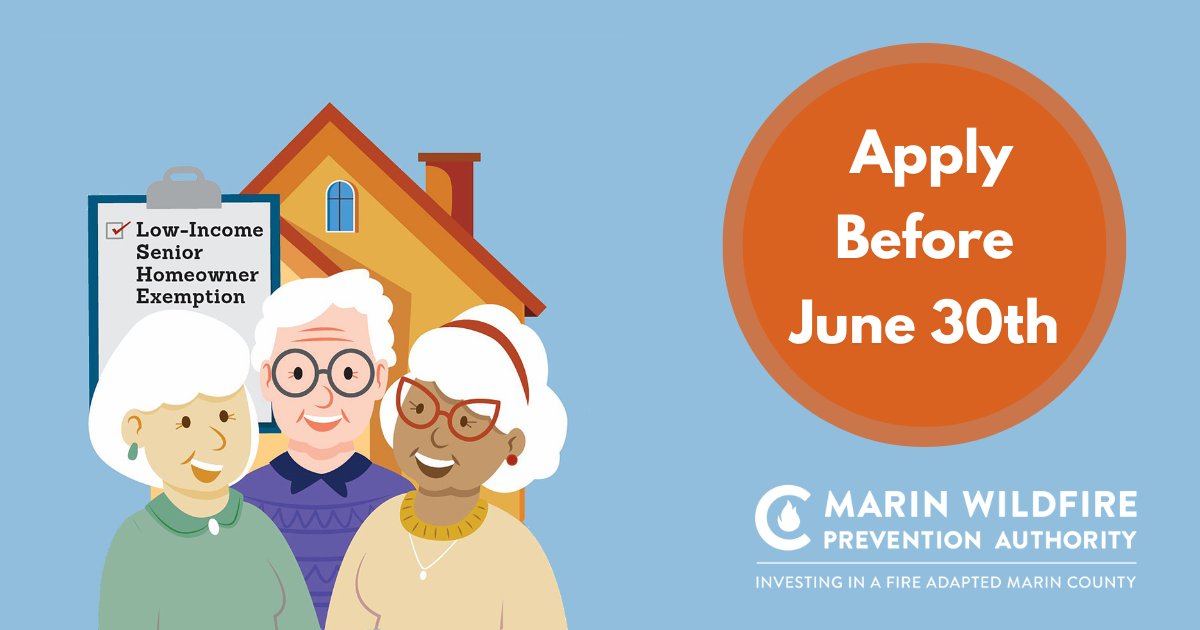 There is a low-income senior parcel tax exemption available in Marin to homeowners who meet certain criteria. You must re-apply every year before June 30th. Help spread the word to someone you know who might qualify!

➡️ civicmic.com/mwpa-low-incom…

#MarinCounty