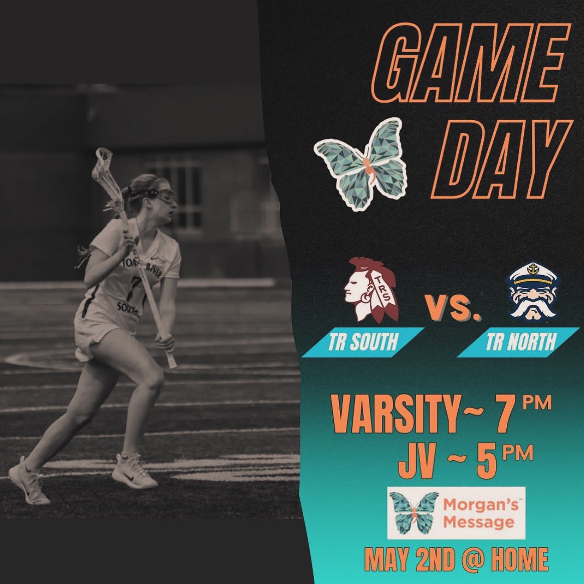 May is mental health month. TRS has a“Morgan’s Message” game to highlight the importance of ending the mental health stigma for athletes.This movement is player driven, and I’m proud of the work junior Maddie Krohn has put into this.We start at 6:45-Come out and support your town