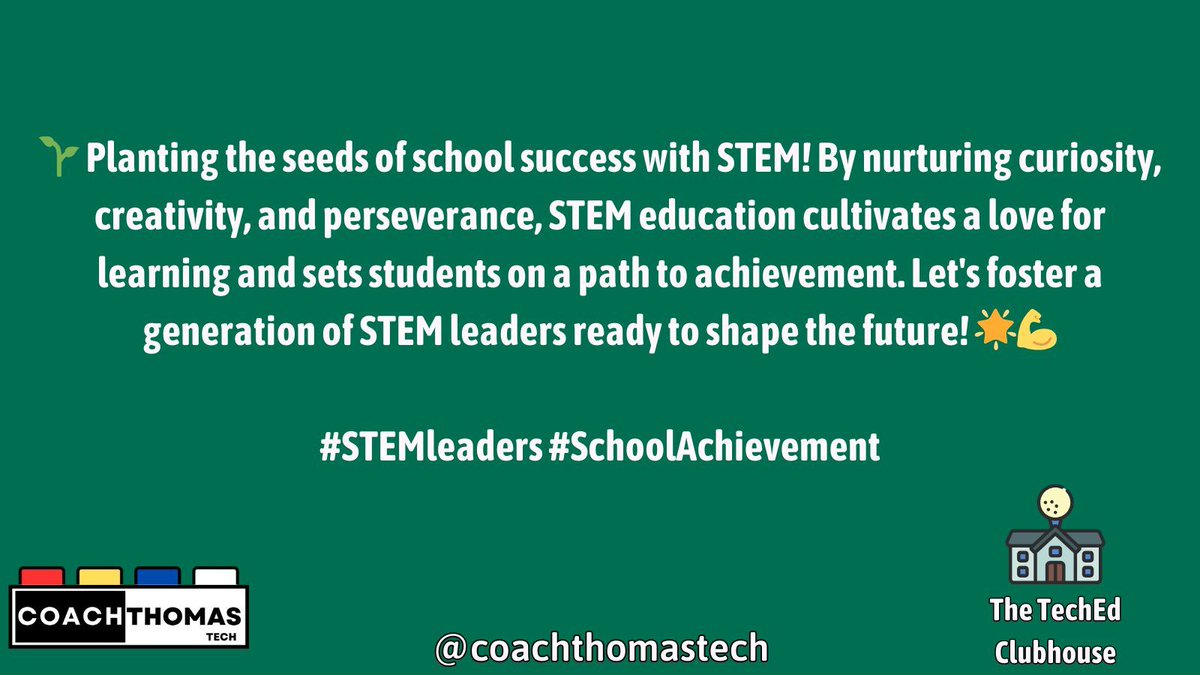 🌱 Planting the seeds of school success with STEM! By nurturing curiosity, creativity, and perseverance, STEM education cultivates a love for learning and sets students on a path to achievement. Let's foster a generation of STEM leaders ready to shape the future! 🌟#STEMleaders