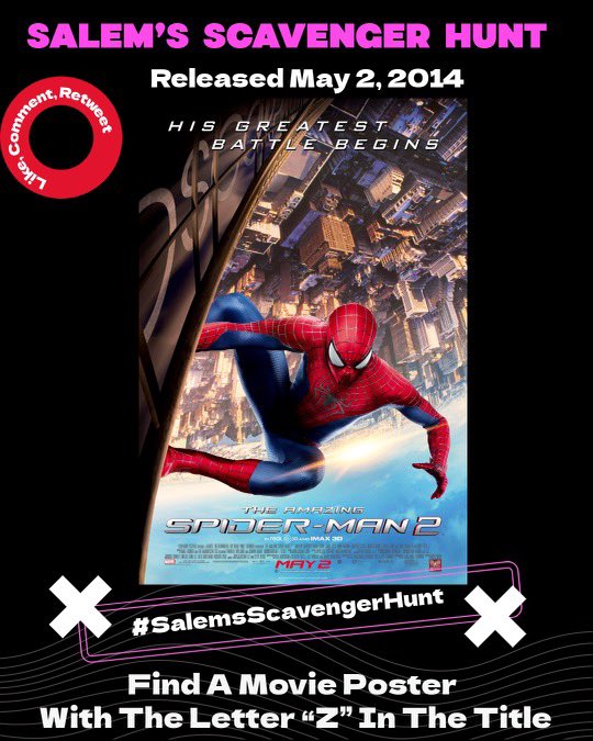 #iwanttoplayagame 

Salem’s Scavenger Hunt 🖤
Each day I will post a #movie poster. Comment down below a #MoviePoster with the item I list. Make sure to hashtag #SalemsScavengerHunt ♥️ Lets get people involved. #horrorcommunity #movieposters #CellarDwellers #Filmx
