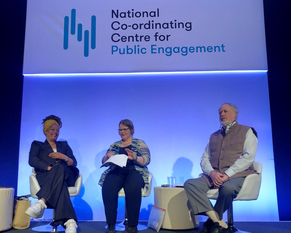 We're now onto our closing plenary at #Engage2024 - 'Reimagining Futures' Dr Ima Jackson and @buddhall -both leading scholars and activists who are committed to system change - join Sophie Duncan to discuss our collective responsibility for change in the HE sector.
