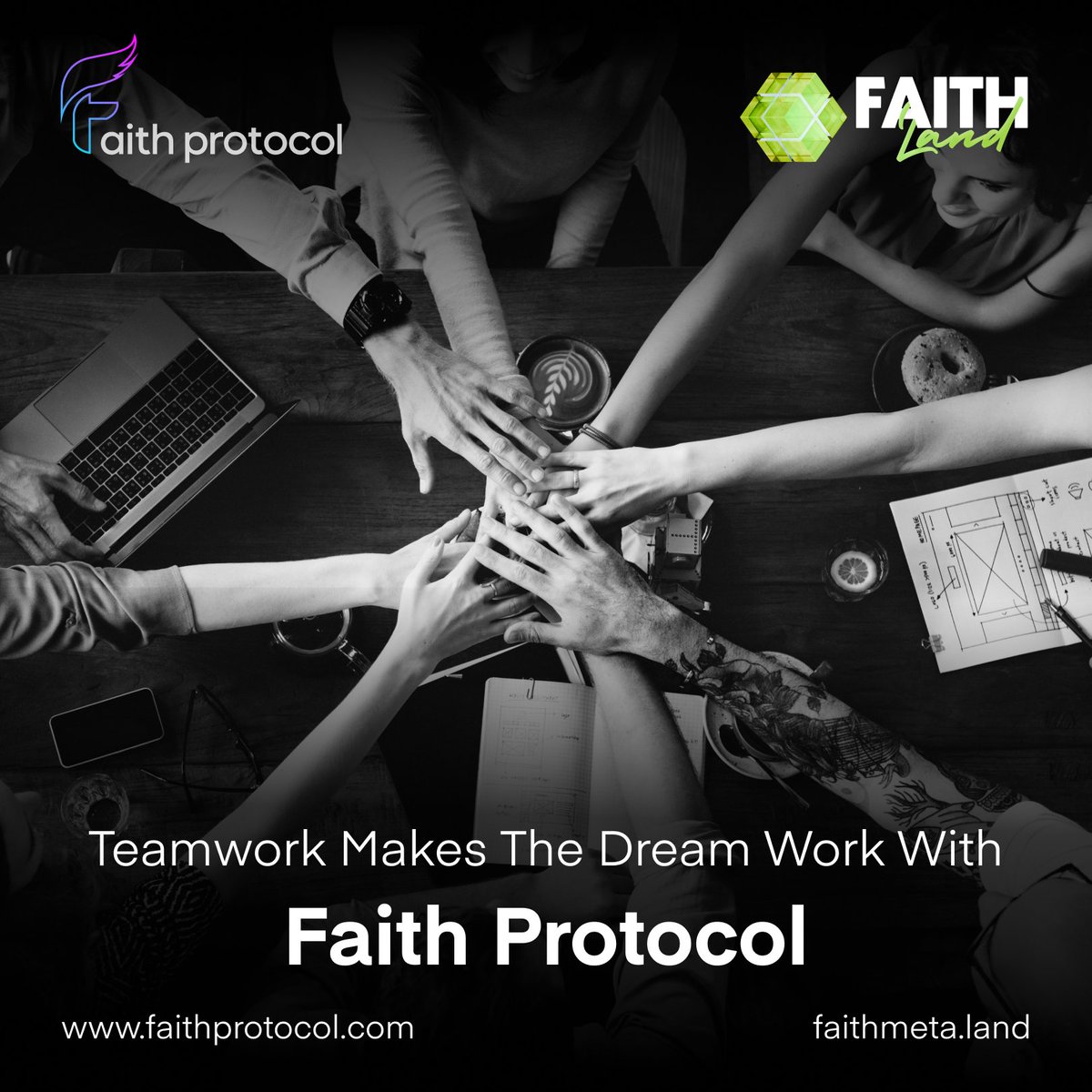 🌟 Experience the power of teamwork with Faith Protocol! Build your community now at faithprotocol.com and faithmeta.land. 

Together, let's make dreams a reality.

#TeamworkDreamwork #CommunityBuilding #ExploreFaithProtocol #DreamTogether 🚀🌐