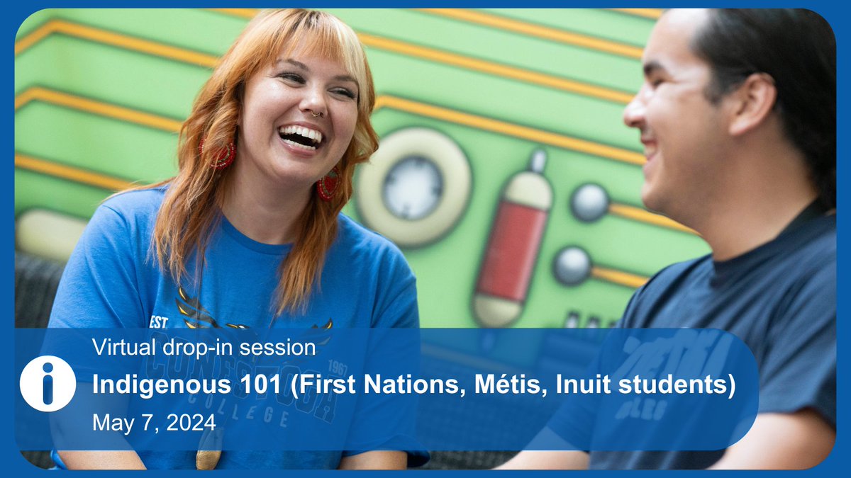 Are you a First Nations, Métis or Inuit student who is looking to learn more about the services and supports provided to you? Attend this session on May 7 to find out about supports that Conestoga offers to help you on your post secondary journey: ow.ly/ktGk50RtxXl.
