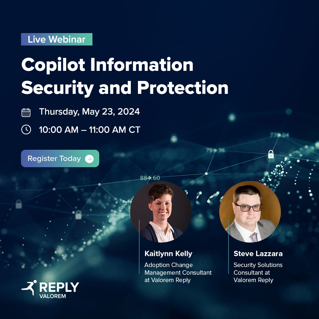 Join us for a webinar dedicated to information #security, where we'll explore tools like @Microsoft #Purview and how it can help your organization secure its most valuable assets as you embrace #AI. ow.ly/lwzA50RtagA

#DataSecurity #MicrosoftPurview #Microsoft365 #Copilot