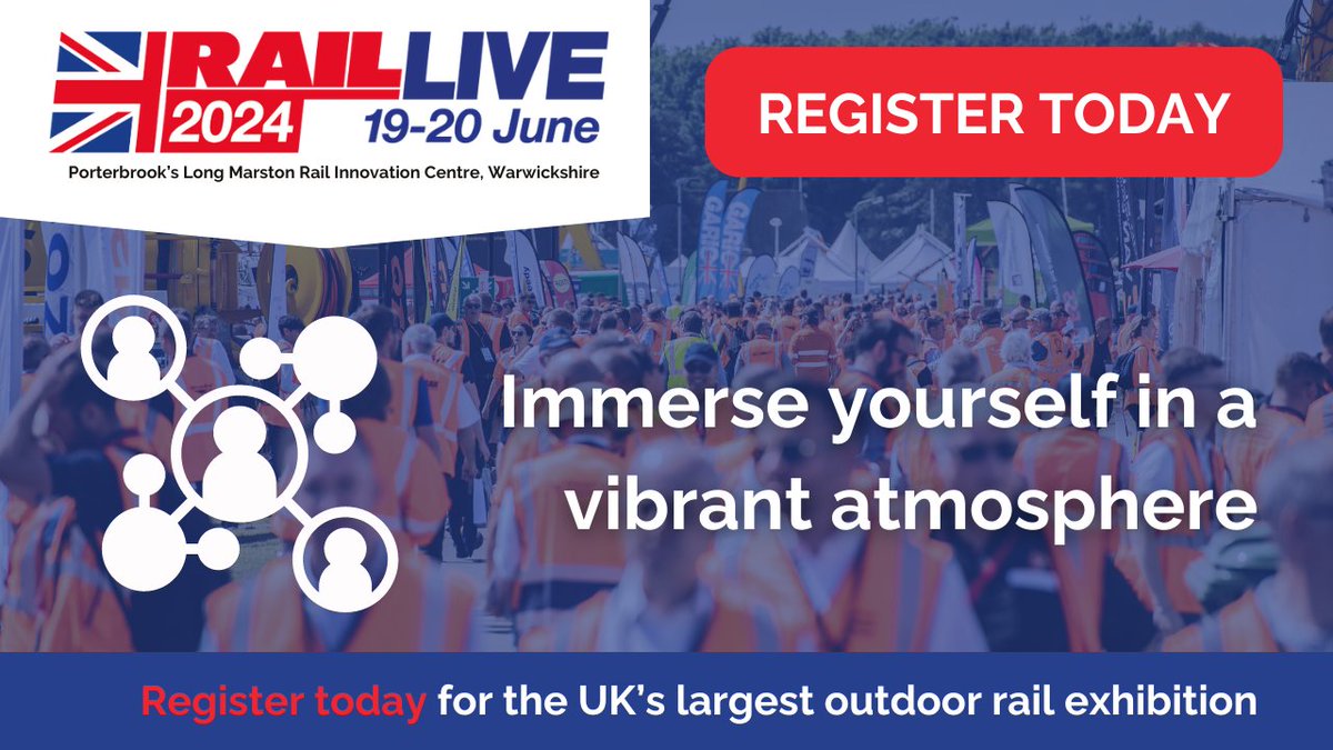 Immerse yourself in a vibrant atmosphere, which blends networking with the latest advancements in rail technology, all set against the authentic backdrop of a real railway environment. Register today for your free ticket to Rail Live in June: ow.ly/Iubb50Rtl9b #RailLive