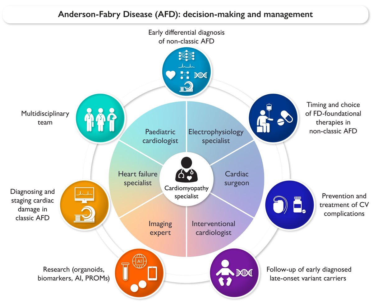 The role of cardiologists across the main decision nodes in contemporary Anderson–Fabry disease clinical care and drug discovery. Read the latest state of art review in #EHJ. doi.org/10.1093/eurhea… #cardiomyopathy #cardiotwitter @ESC_Journals @escardio