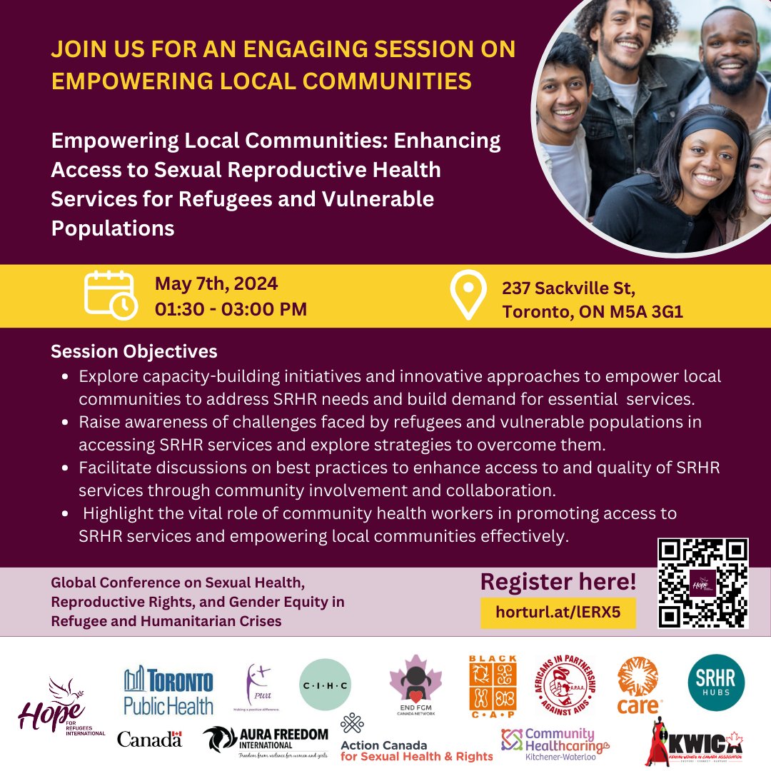 Join @MaryamPandi, Executive Director of Choice in Health Toronto, at the Global Conference on Sexual Health, Reproductive Rights, and Gender Equity! 
Discover more about Maryam and other impactful speakers: ow.ly/McVj50Ru5xu 
#SRHRForAllRefugees #RefugeeRights