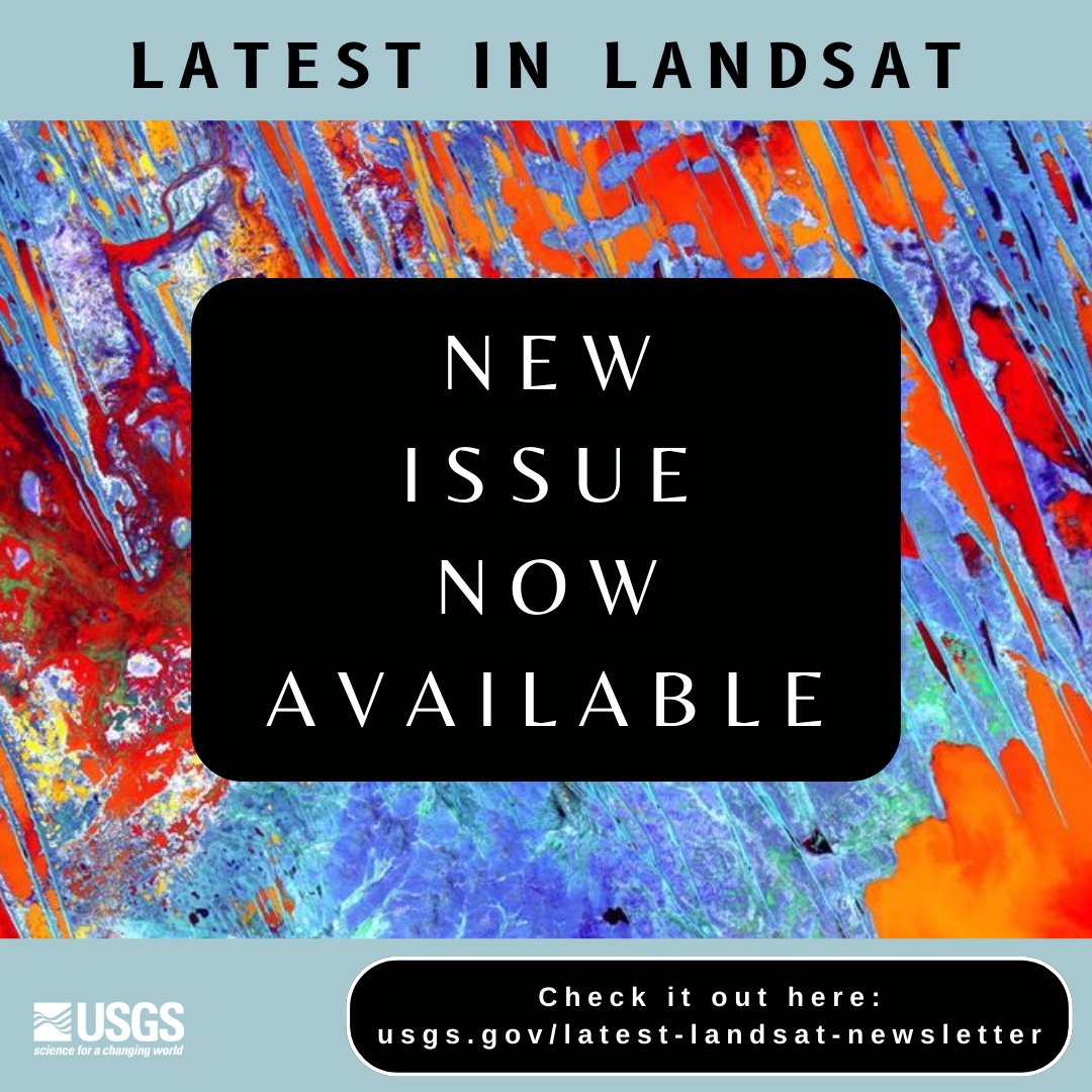 A new Latest in #Landsat! In April, Landsat 7 celebrating its 25th anniversary. The Landsat Quality Assessment ArcGIS toolbox was updated, a new podcast about the upcoming Landsat Next mission was released, and much more! Check out the latest issue here: ow.ly/UUkw50Rubma