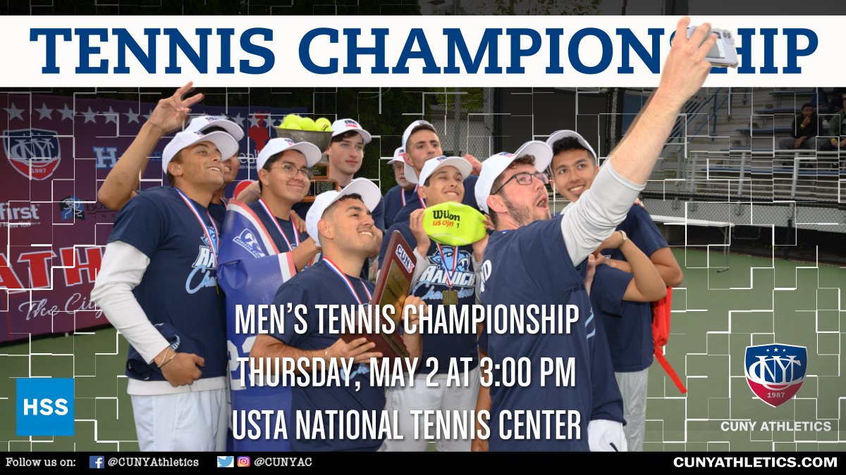 #𝐂𝐔𝐍𝐘𝐂𝐇𝐀𝐌𝐏𝐒 🏆 🎾

No. 1 @BaruchAthletics and No. 2 @bklyn_bulldogs will battle it out in the 2024 #CUNYAC/@HSpecialSurgery Men's Tennis Championship at the USTA National Tennis Center!

🕜 3:00 pm
🏟️ USTA National Tennis Center
📍 Flushing, NY

#TheCityPlaysHere