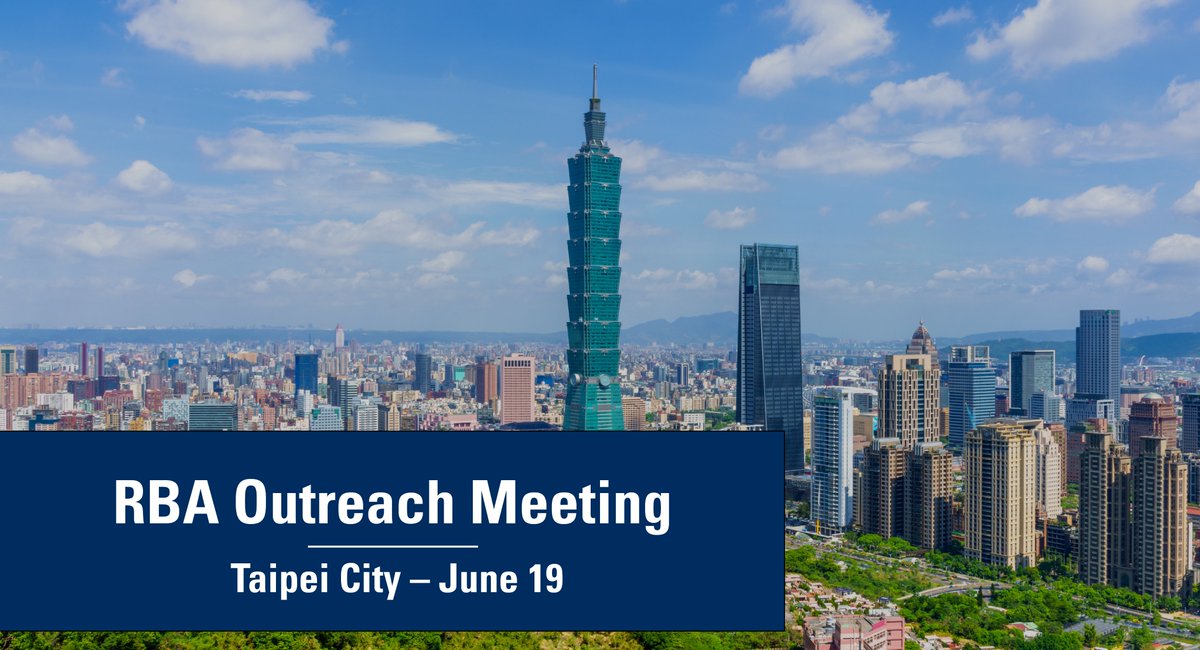 Join @RBAllianceOrg's Outreach Mtg in Taipei City Jun 19. Topics incl. global regulatory landscape, mandatory #DueDiligence & reporting, #ForcedLabor, audit findings, best practices, RBA Code 8.0, updates from the Responsible #Environment Initiative & more bit.ly/4aQ9AOd