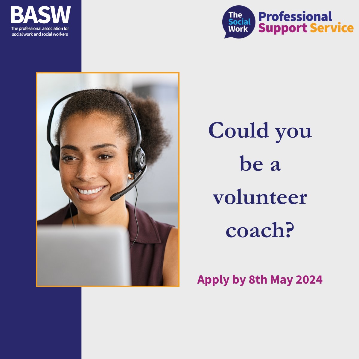 📢Could you use your knowledge and experience to support a fellow social worker and become a volunteer coach? Deadline for applications: Wednesday 8th May 2024. Find out more: #Coaching #ProfessionalSupport #CPD