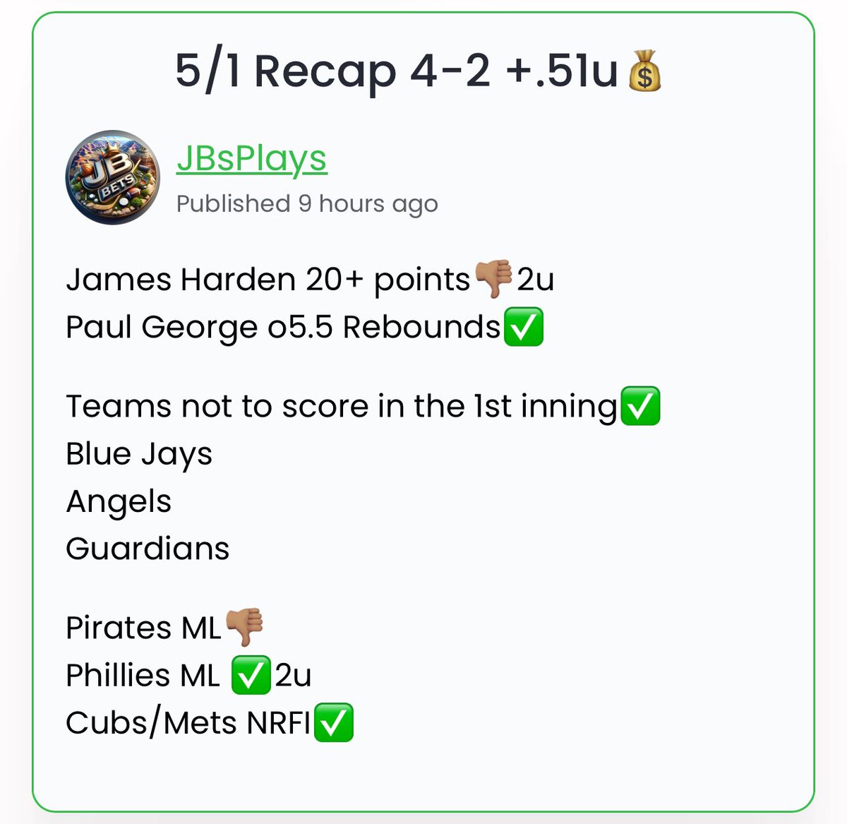 JB Bets tweet media
