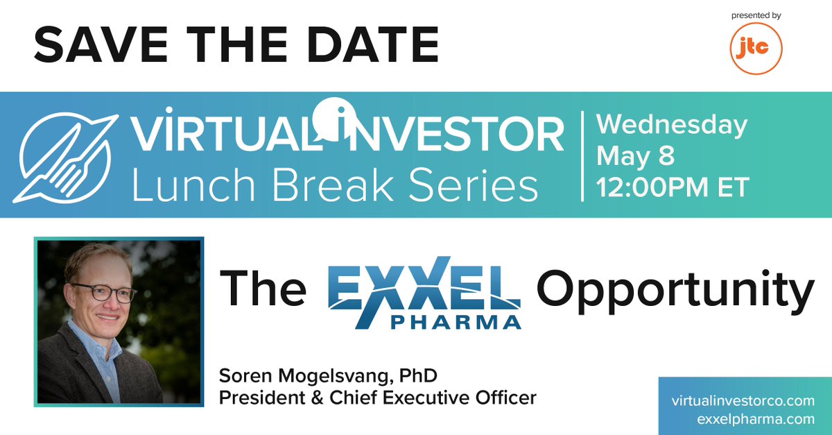 #SaveTheDate for our participation in the Virtual Investor #LunchBreak event! We look forward to seeing you there! 

bit.ly/3xZUTtr  
@Investorvirtual #VirtualInvestor #chroniccough #neuropathicpain #migraine #hyperactivebladder