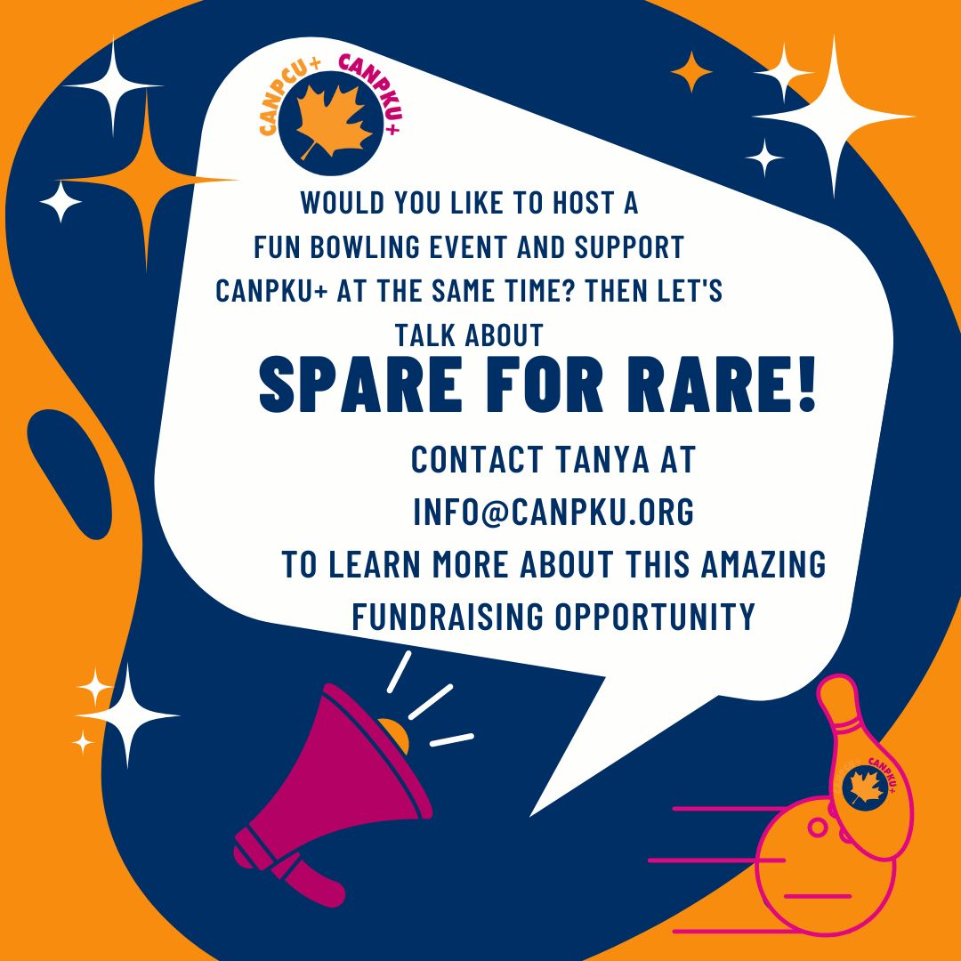 Are you interersted in hosting 'Spare for Rare' in your community - but don't know where to start? Join our information session to learn exactly how easy it can be! Register at: loom.ly/E2P23t0 #WeCanPKU #WeCanHCU #WeCanMSUD #WeCanUCD #WeCanPCU #SpareforRare