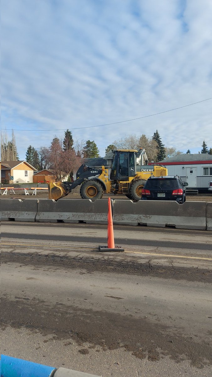 From early in the morning til late at night, construction is moving here for the west LRT construction! 🤩
We still heard rumbling noises after the Oilers game and they're full speed already on my morning commute. 
#yegTransit #yegCC #PublicTransit