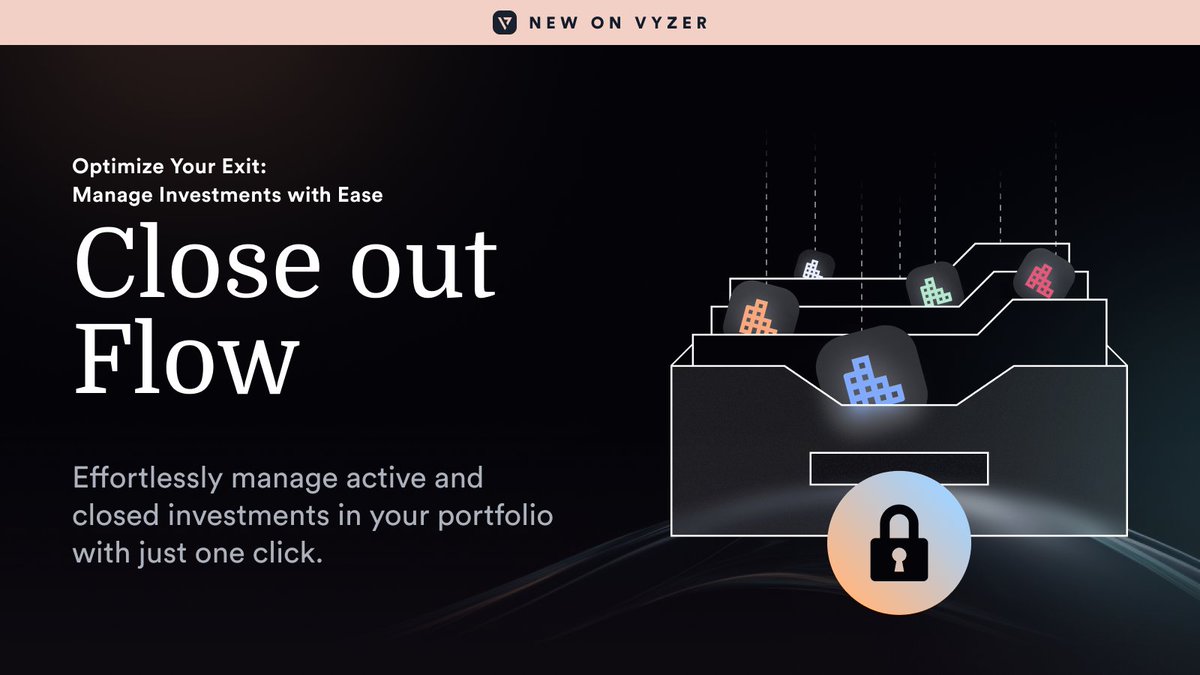 VyzerFinance's tweet image. 🚨 New Feature: Close Out Flow! 🚨

Distinguish exited &amp;amp; active deals, access metrics, compare performance, and verify returns on Vyzer. 📊

Streamline your financial management with improved visibility and transparency.

#CloseOutFlow #VyzerUpdates