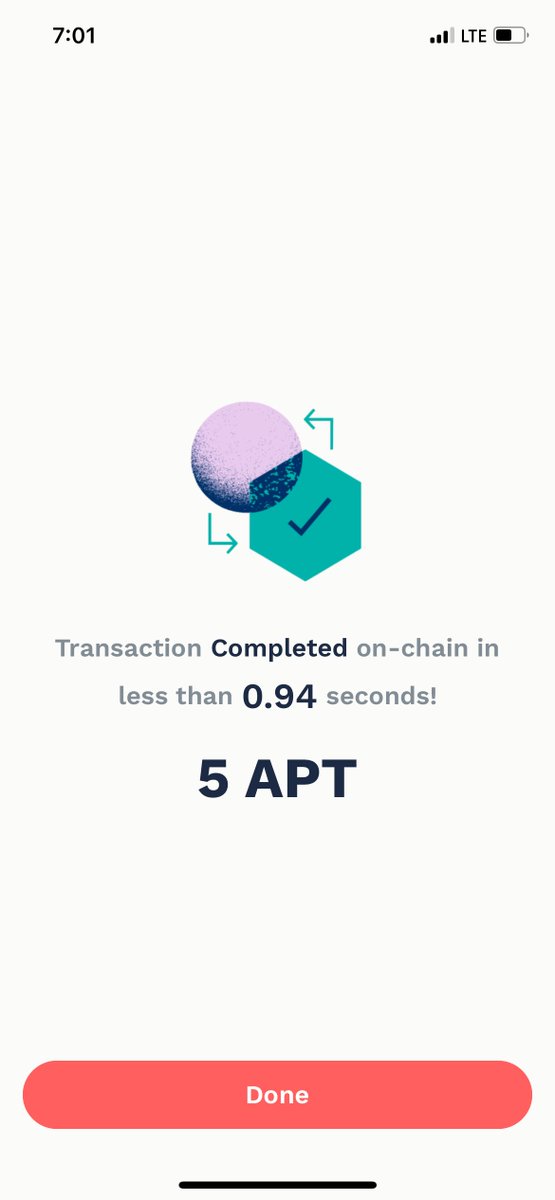 @hiAtreyu_ @PetraWallet Decent LTE network (no WiFi) 0.94s 🤯 That's the time to: (start timer) 1. send the transaction 2. have the blockchain process and finalize the transaction 3. receive the response. (stop timer) FFS! 🔥🔥🔥