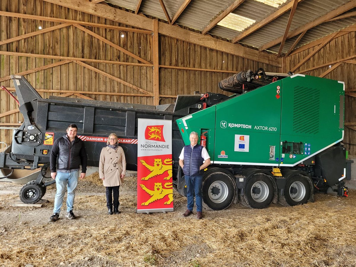 Visite de l’entreprise Davoust à Repentigny (14), par @JolivetServant, conseillère régionale. La @RegionNormandie a accompagné l’entreprise, à hauteur de 90 000 euros, pour l’achat d’un broyeur. #LaNormandieConquérante #Normandie