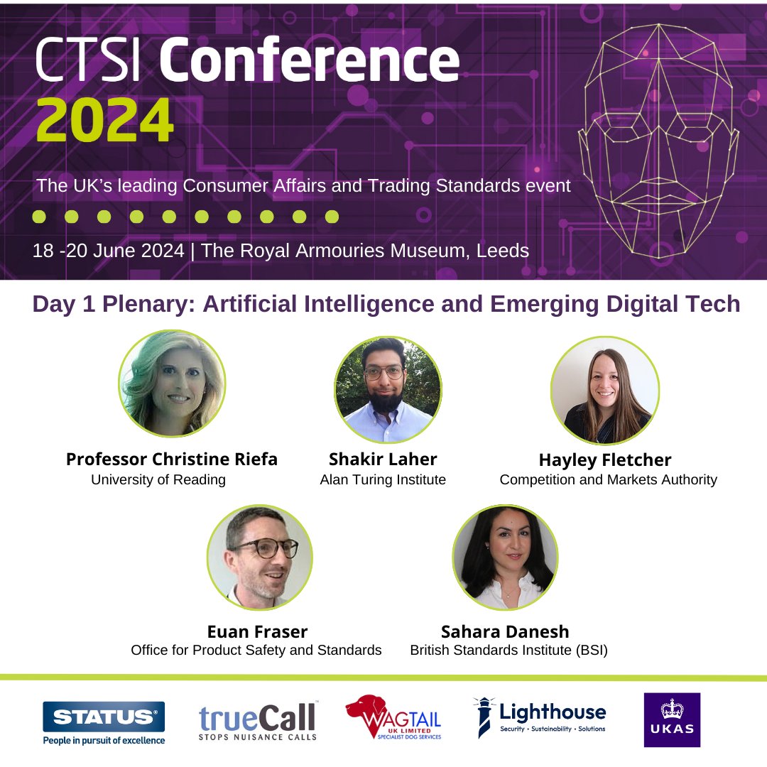 We are excited to announce #CTSIConference2024 Day 1 Plenary where we will be discussing Artificial Intelligence & Emerging Digital Tech. With a fantastic line-up of speakers from @UniofReading, @turinginst, @CMAgovUK, @OfficeforSandS & @BSI_UK Book now: ow.ly/cUUL50RuHfV