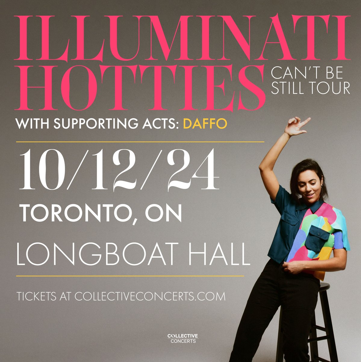 Fresh of the release of their new song Can't Be Still, @illuminatihotts return to Toronto to play Longboat Hall on October 12th with @daffoband! Tickets are on sale May 3rd at 10AM at link.dice.fm/Zec2f5447565