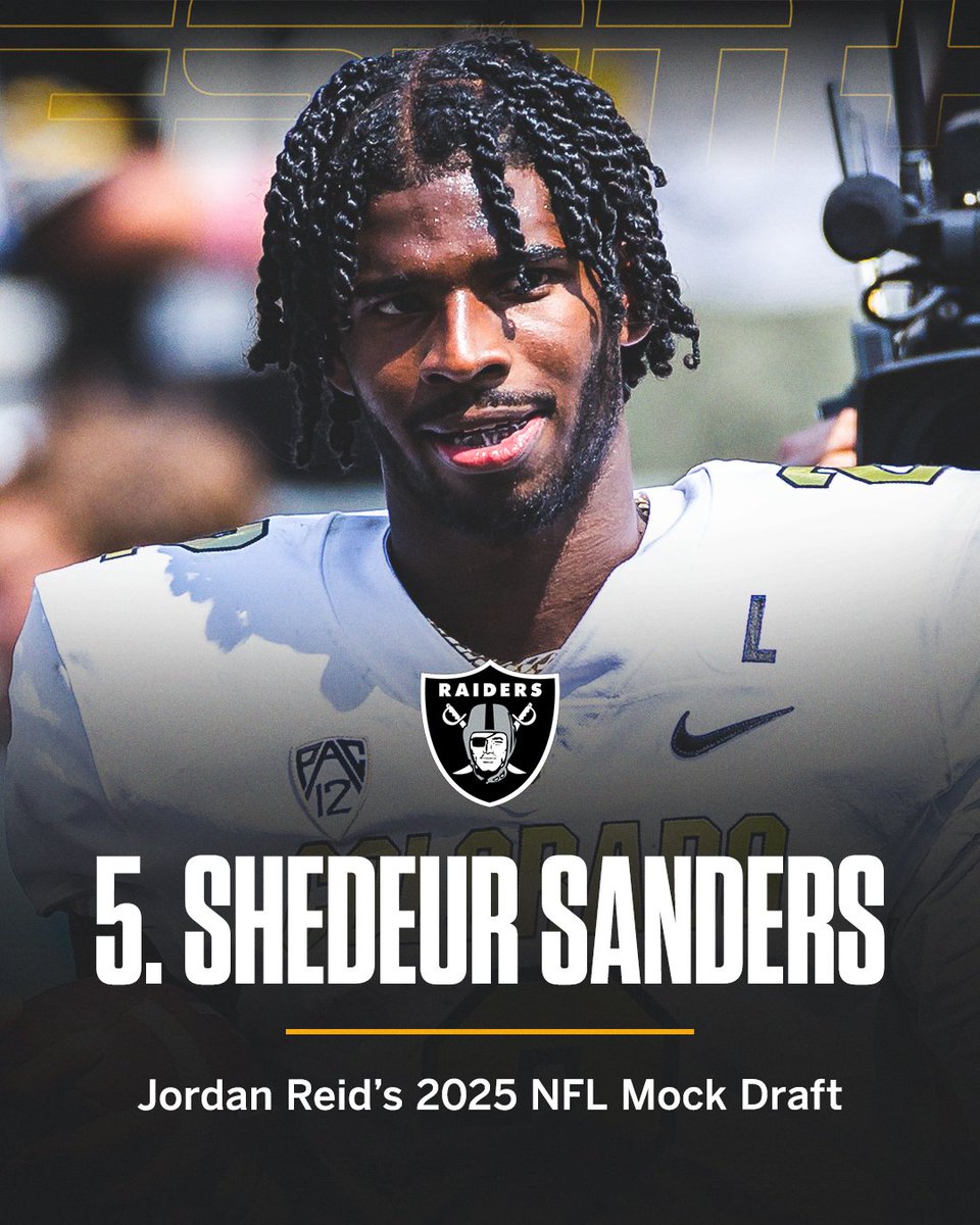 Could Shedeur Sanders be one of the first players off the board in 2025? @Jordan_Reid unveils his way-too-early 2025 NFL mock draft on @espnplus 🔗 spr.ly/6018j3peQ