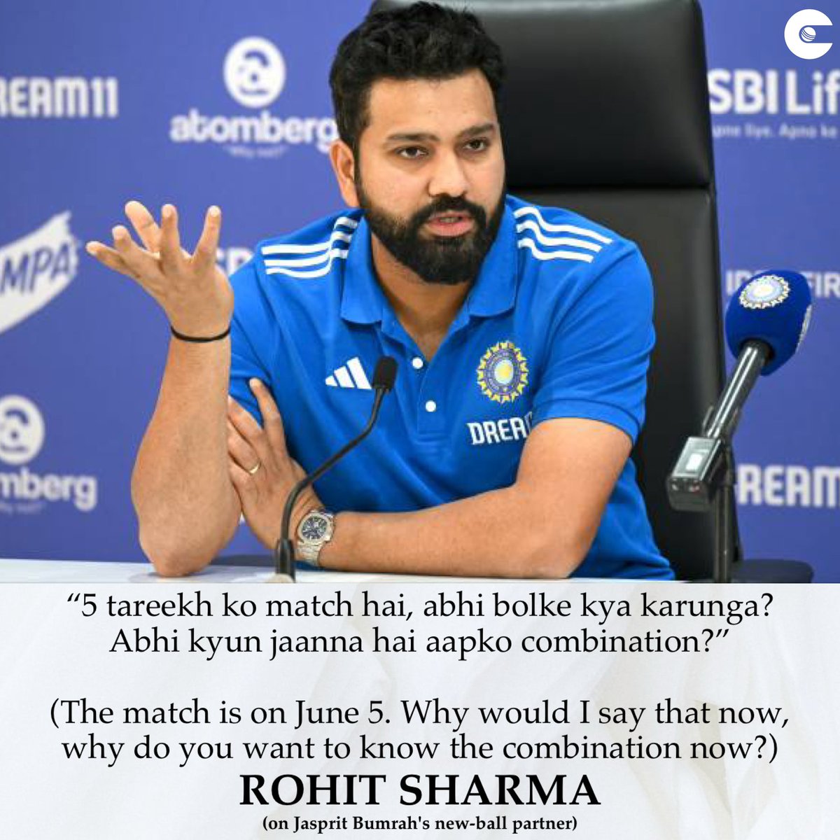Typically, Rohit Sharma 😅

#TeamIndia #T20WorldCup