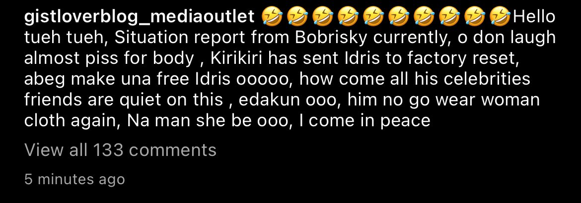This is what gistlover said about bobrisky.