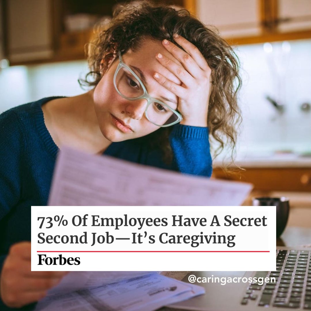 Raise your hand if you're one of the employees with a secret second (or even third!) job of caregiving ✋🏽 forbes.com/sites/denisebr…
