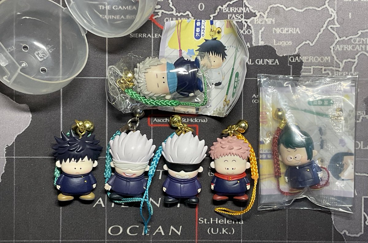 ☆ Netsuke Mascot งานกาชาปอง
เหมา 750 รวมส่งด่วน ems 
อินุมากิ 320 , มากิ 100 , โจภาค 0 120 , โจปิดตาดำ 100 , เมงุมิ 90 , ยูจิ 80
 #ตลาดนัดจจส #ตลาดนัดjjk