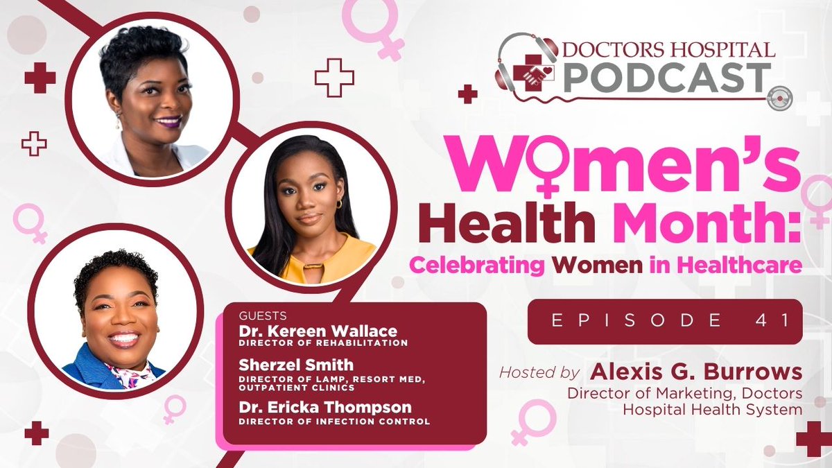 #NewEpisodeAlert ‼️ 🔈Tune in on the latest episode of the Doctors Hospital Podcast  as we kick off Women's Health Month by celebrating some of the phenomenal women in our health system.

Click here to listen:on.soundcloud.com/QZDV6ZTxWYifwH…