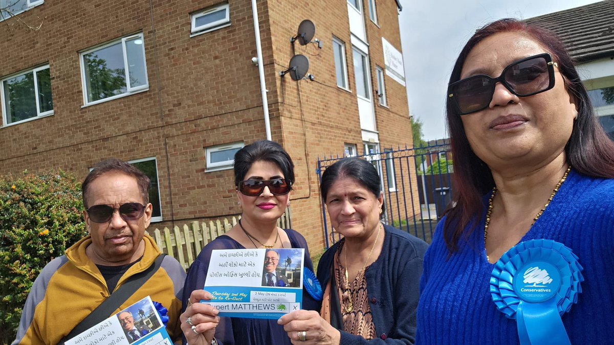 My thanks to @DeviSin97472863 and her team for getting out the vote for Rupert Matthews in Rushey Mead ward of Leicester. Remember to vote today. Polling stations are open to 10pm. #CutCrimeVoteMatthews