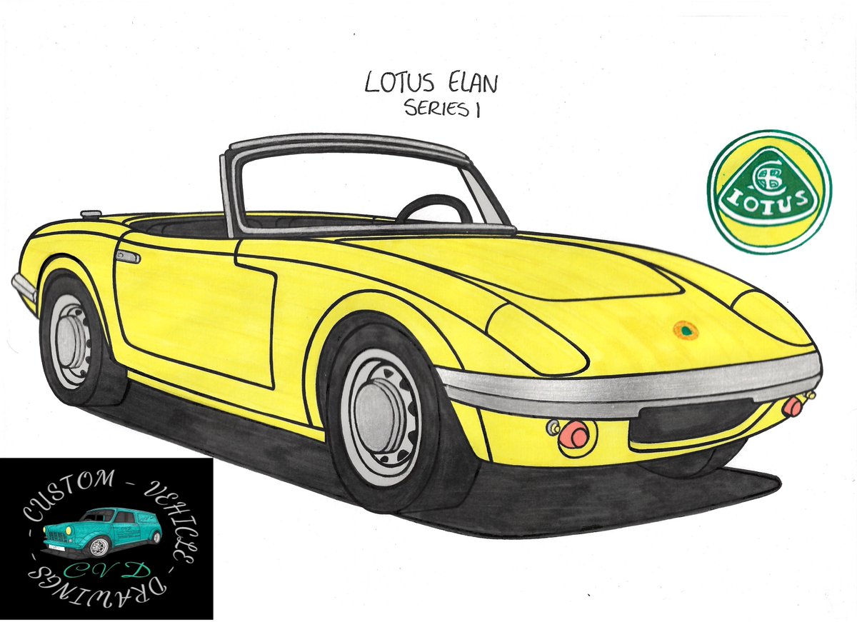 Hi all, the second of todays drawings in my all new drawing series Lotus Cars 1952-2010 is the iconic small lotus. #lotuscars #lotuselan #lotuselanseries1 #lotuselandhc #lotuscarsuk