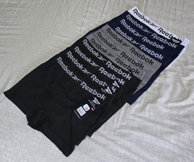 Kit 11 Cuecas Boxer Reebok Masculinas Microfibra Adulto Box Sem Costura