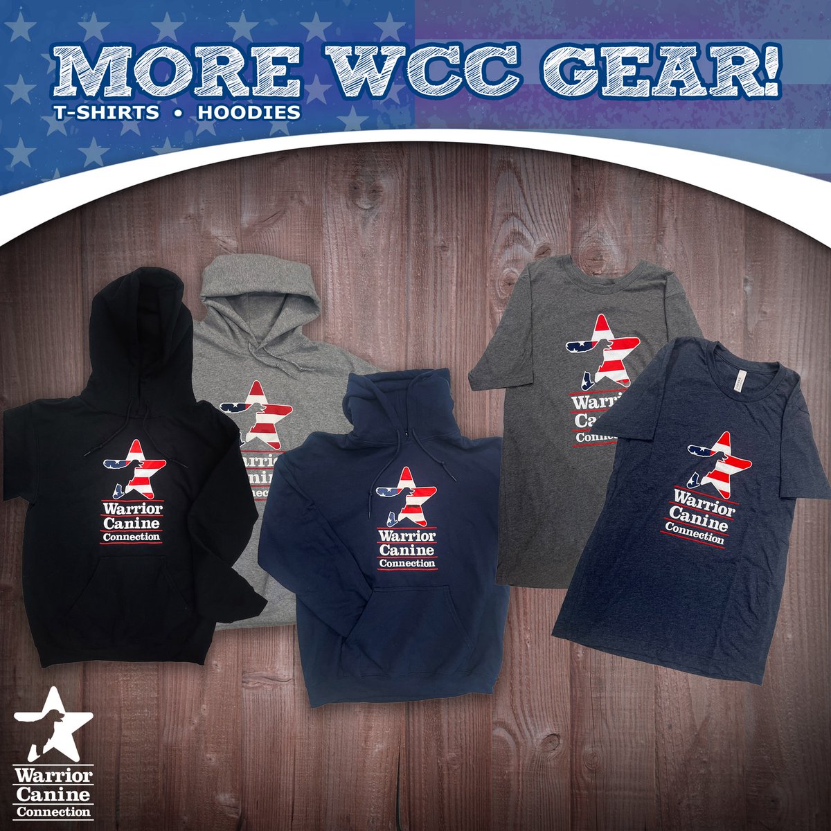 #ICYMI: Check out our NEW WCC gear available for purchase! Hoodies, t-shirts, and much more!

WCC Online Store: …rrior-canine-connection.myshopify.com/collections/ne…

#FurTheLoveOfVeterans