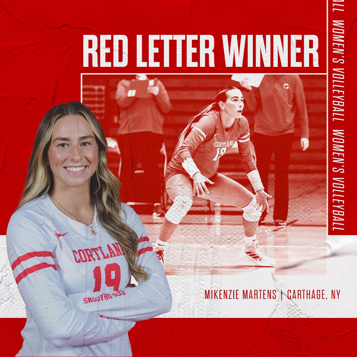 Cortland Volleyball (@cortlandstatevb) on Twitter photo Thank you <a href="/RedDragonPride/">Cortland Athletics</a> for another memorable Athletics Banquet & congrats to our entire team for a great year on & off the court!
🐉 Giovanni Rossi: Unsung Hero Award Recipient
🏐 Kira Pirrera: Female Rookie of the Year Finalist
🔴 Mikenzie Martens: Red Letter Award Winner Thank you <a href="/RedDragonPride/">Cortland Athletics</a> for another memorable Athletics Banquet & congrats to our entire team for a great year on & off the court!
🐉 Giovanni Rossi: Unsung Hero Award Recipient
🏐 Kira Pirrera: Female Rookie of the Year Finalist
🔴 Mikenzie Martens: Red Letter Award Winner