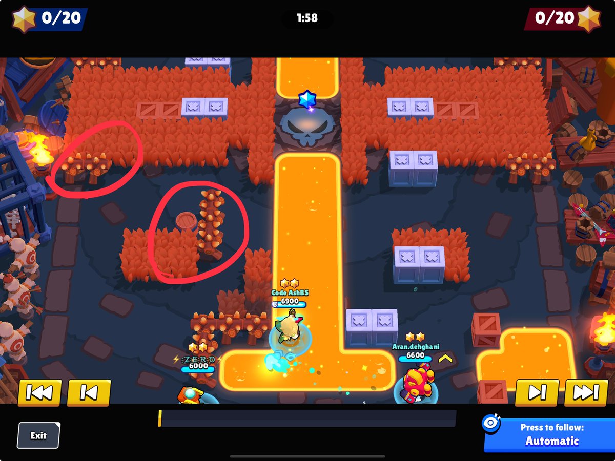 Is it just me or does anyone else have an issue with how the walls camouflage with the bushes because they’re the same color? 😵‍💫
I feel like this should not be a thing. 

#BrawlStars