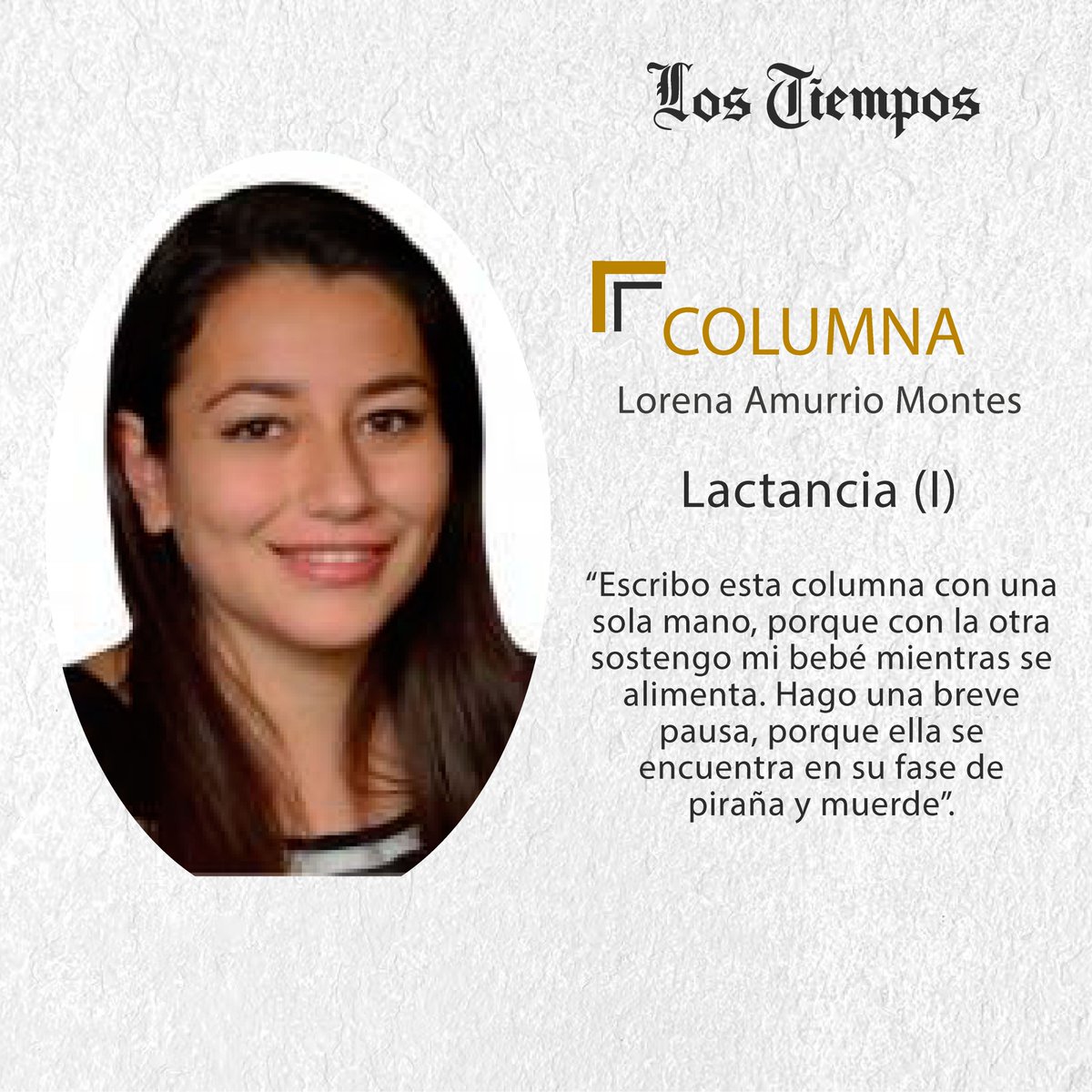 #LTColumna #Puntos de Vista Lea la columna de Lorena Amurrio Montes. 👉 tinyurl.com/5y25z8nk