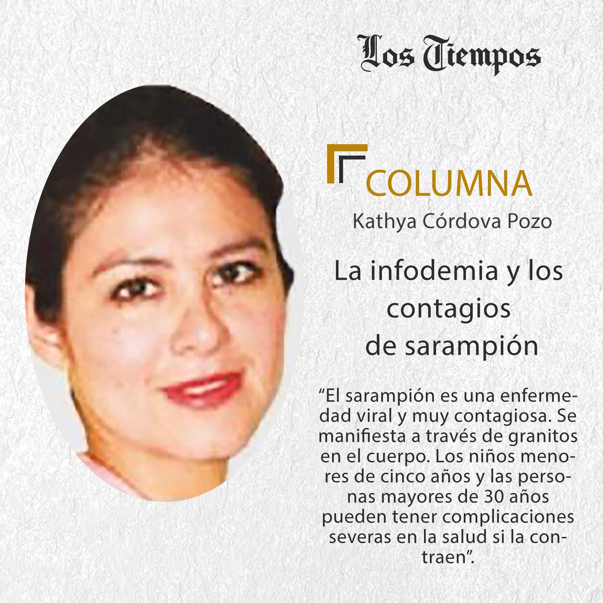 #LTColumna #Puntos de Vista Lea la columna de Kathya Córdova Pozo. 👉 tinyurl.com/52ab8t55