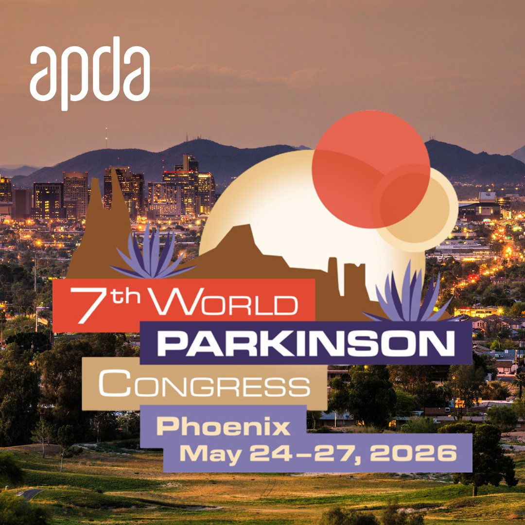 APDA is proud to be a Double Platinum Champion Partner of the World Parkinson Coalition and the 2026 World Parkinson Congress taking place in Phoenix, AZ! Learn more and enter the raffle: web.cvent.com/survey/12a5f57… #WPC2026 #Parkinsons #PDAwareness