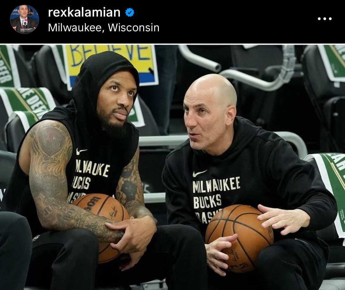 Milwaukee Bucks assistant Rex Kalamian on Instagram yesterday He hasn’t posted since March 👀👀👀