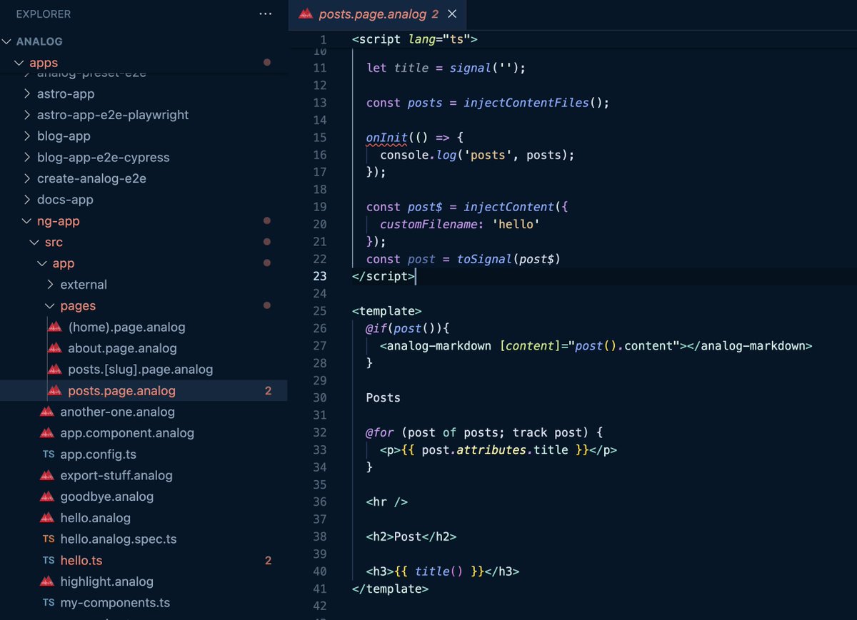 👀 Oh hello VSCode + @AnalogJS SFC #angular