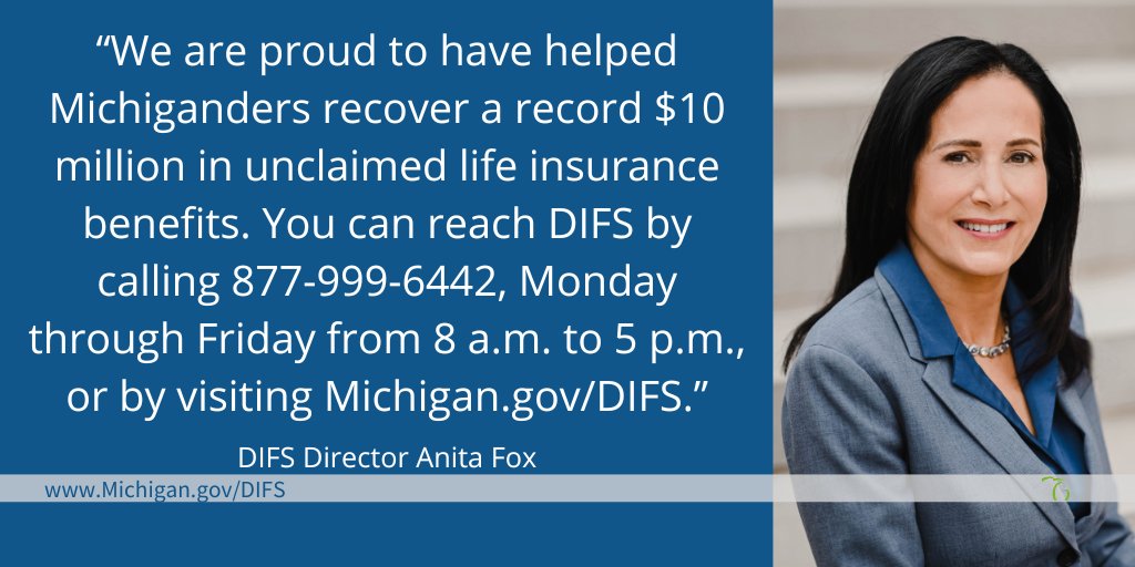 May 2 is National Life Insurance Day and DIFS is reminding consumers that the Department offers the Life Insurance and Annuity Search  to help locate lost or forgotten life insurance policies. michigan.gov/difs/news-and-… 
#NationalLifeInsuranceDay